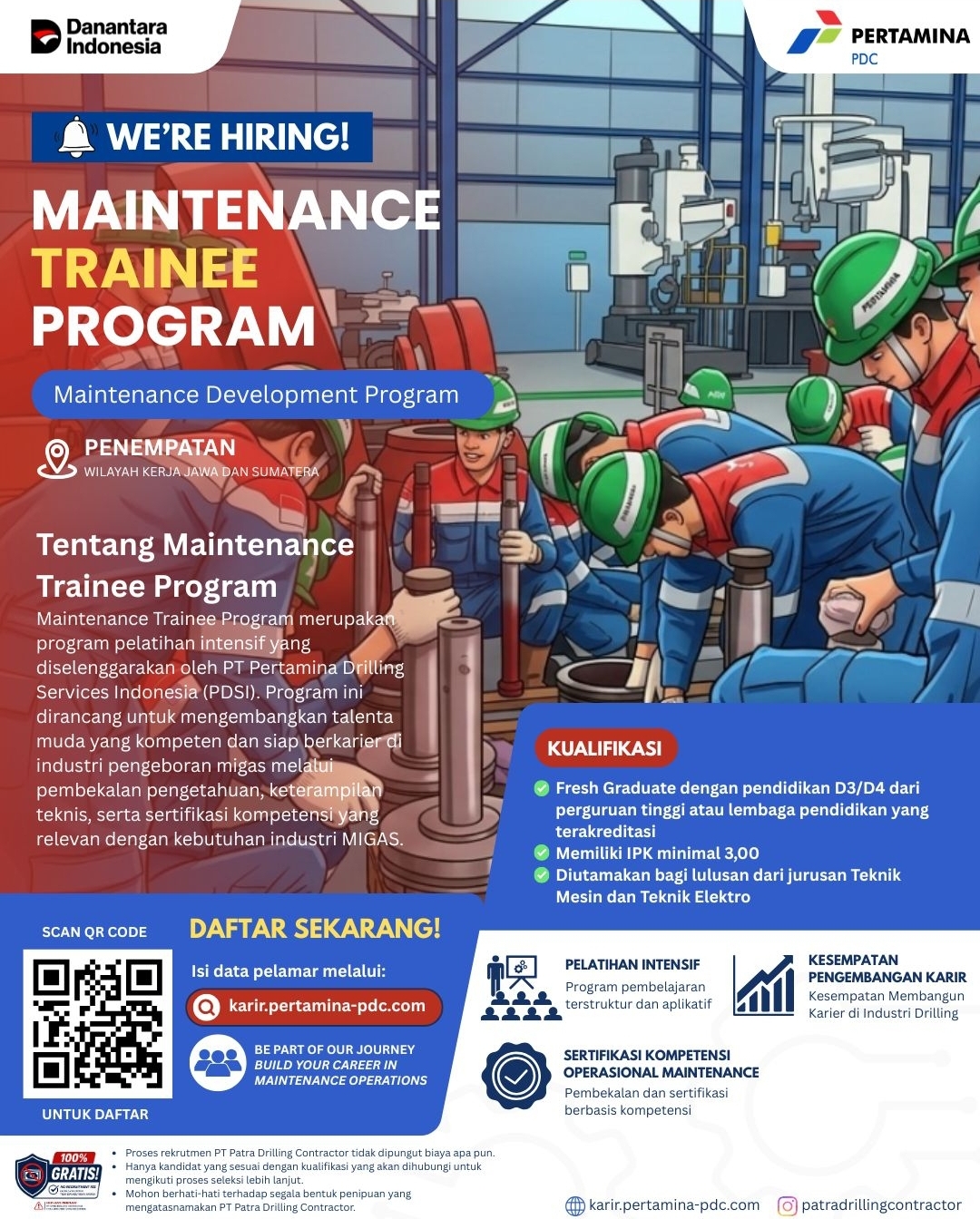 Open Rekrutment Maintenance Trainee Program - Maintenance Development Program